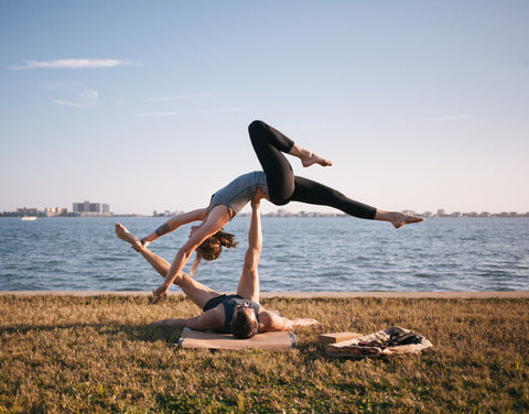 Gurus Roots mats are supportive and great for acro or partner yoga